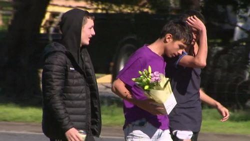 Friends of the teens visited the crash site today.