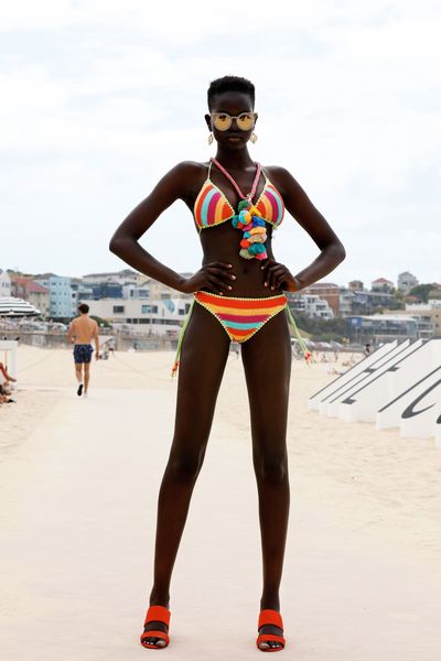 <p>Swimsuit: Seafolly, coming to The Iconic</p>
<p>Shoes:
Sol Sana, $169.95 at <a href="http://www.theiconic.com.au/tina-mules-410828.html" target="_blank">The Iconic</a></p>