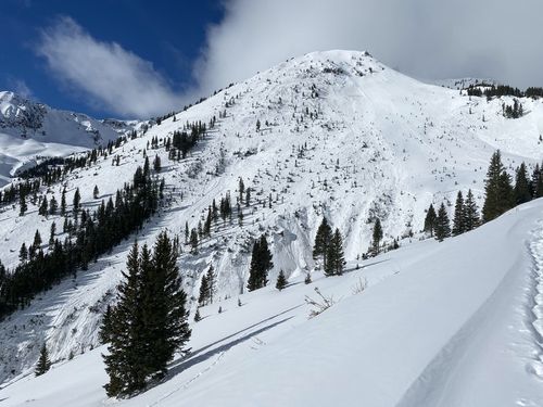 There were seven skiers in the group. Four people were caught, carried, and fully buried in the debris.