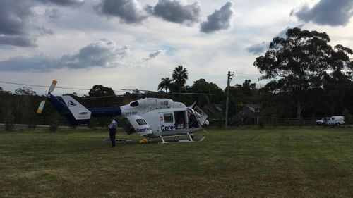 A CareFlight helicopter flew to the 25-year-old patient.