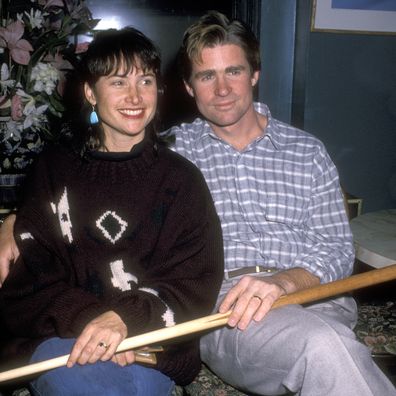 Actor Treat Williams and wife Pam Van Sant attend The National Theater Colony's Benefit Billiards Tournament on March 13, 1989 at The Billiards Club in New York City, New York. (Photo by Ron Galella, Ltd./Ron Galella Collection via Getty Images)