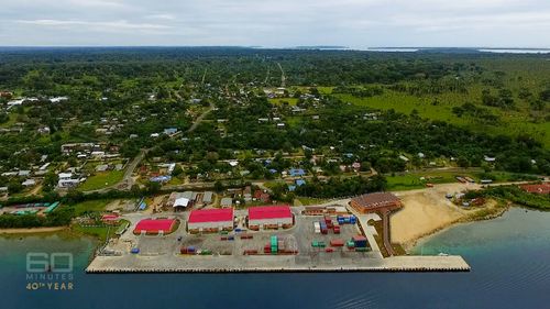 The Chinese government insists the Luganville wharf was built to support Vanuatu’s emerging tourism trade. Picture: 60 Minutes