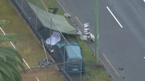 A woman has died after being hit by a car while walking on a footpath at Chatswood. (9 News)