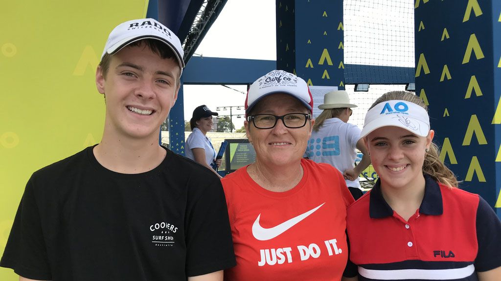 Cronin family at the Australian Open