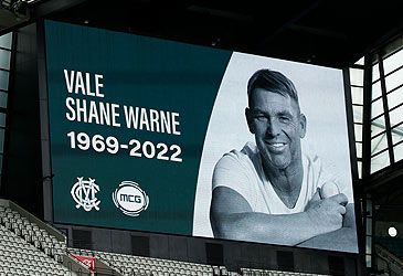 Which MCG grandstand was renamed as the SK Warne Stand?