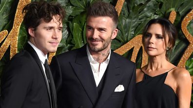 Brooklyn Beckham, David Beckham and Victoria Beckham 