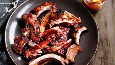 Recipe:&nbsp;<a href="http://kitchen.nine.com.au/2016/05/16/14/13/sticky-bourbon-pork-ribs" target="_top">Sticky bourbon pork ribs</a>
