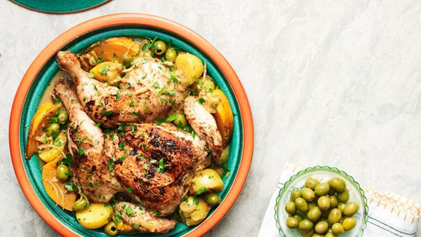 Chicken tagine with olives and lemon
