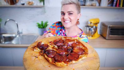 Jane de Graaff's caramelised onion tart for Quarantine Kitchen