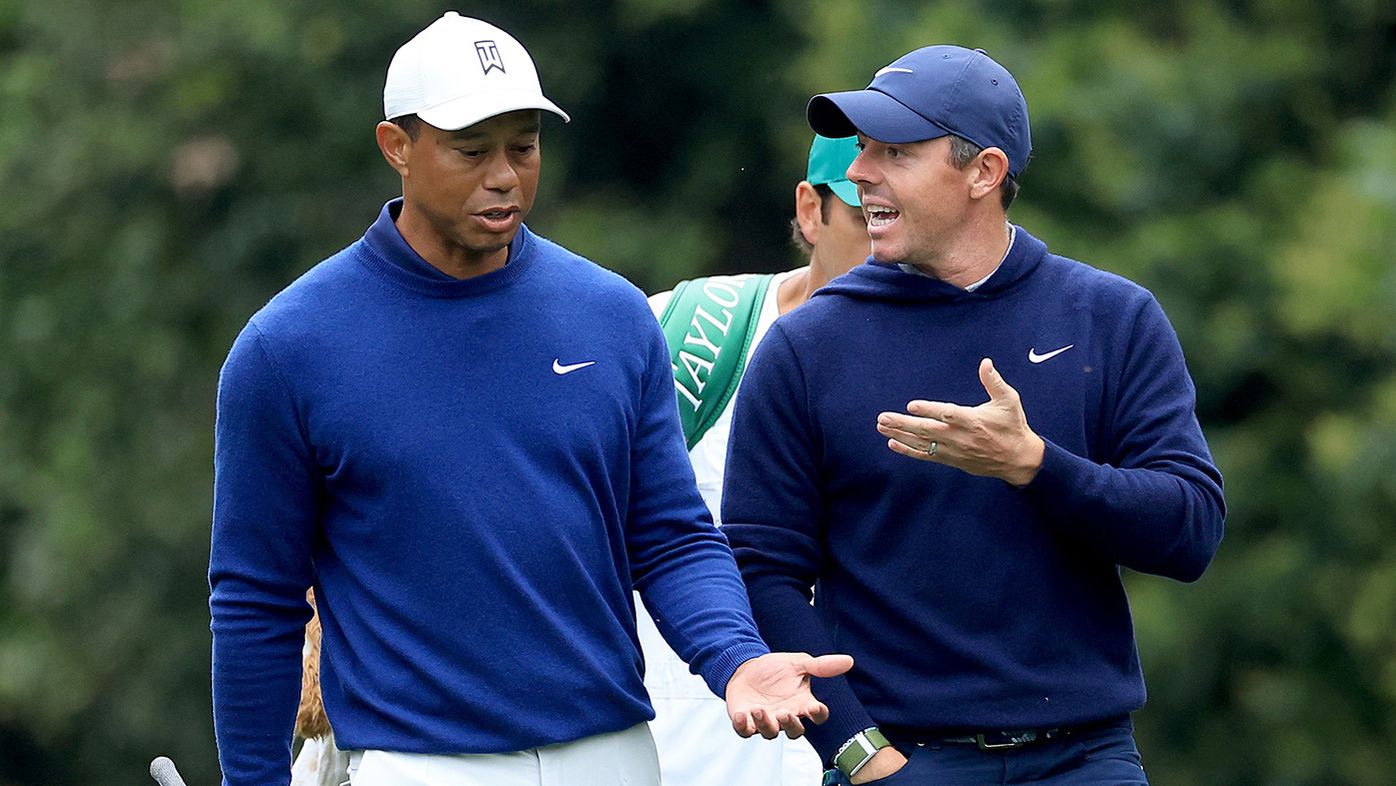 Tiger Woods (left) and Rory McIlroy.