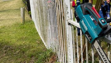 A man in his late 70s has been hospitalised after a chainsaw accident in Sydney&#x27;s north west.