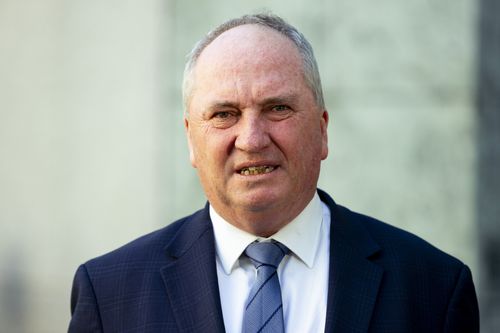 Barnaby Joyce MP speaks to the media after announcing his resignation from the National Party in the House of Representatives at Parliament House in Canberra on November 27, 2025. fedpol Photo: Dominic Lorrimer