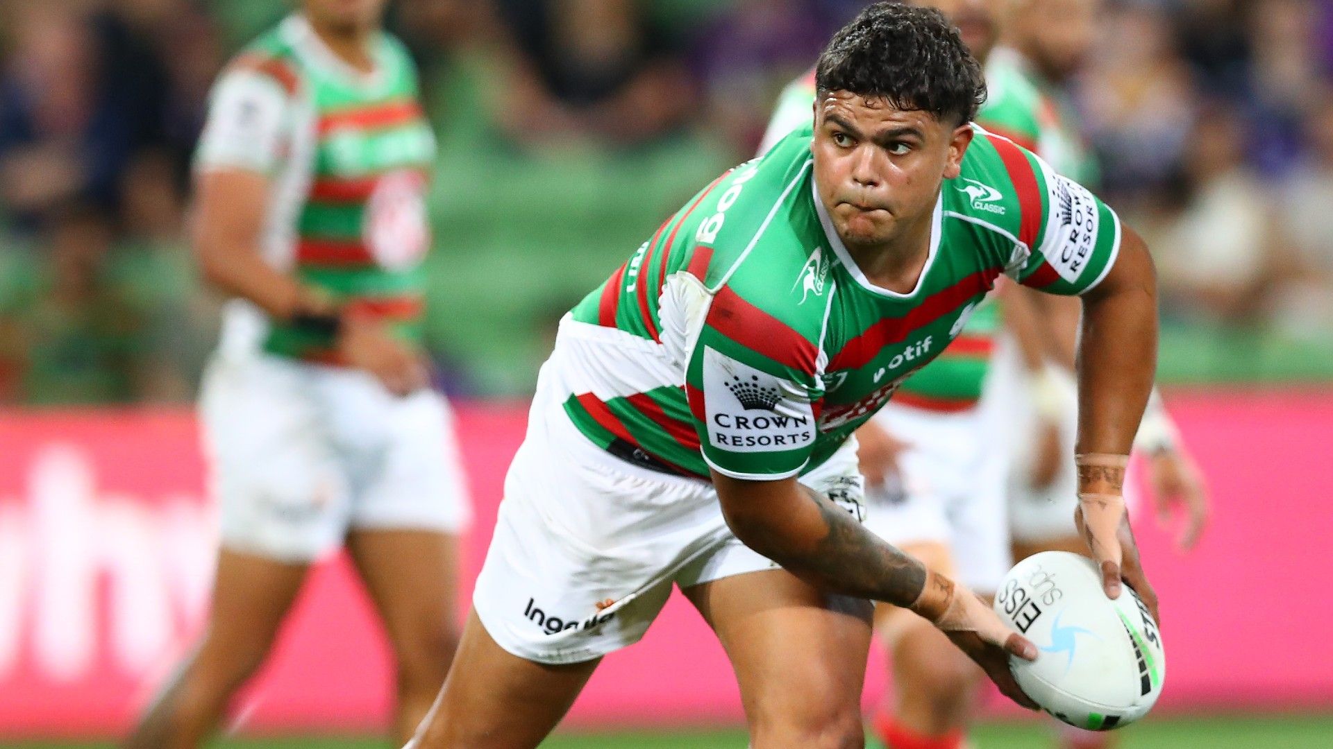 Latrell Mitchell booms incredible field goal in comeback, but Souths fall in golden point