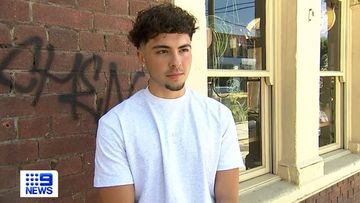 A Melbourne teenager has wrangled with an alleged burglar, holding him down before police arrived.