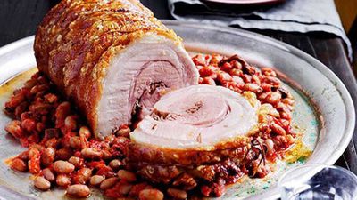 Recipe:&nbsp;<a href="http://kitchen.nine.com.au/2016/05/16/10/37/porchetta-alla-ariccia-ariccianstyle-roast-pork-belly" target="_top">Porchetta alla Ariccia (Ariccian-style roast pork belly)</a>