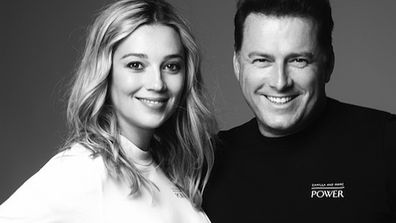 Jasmine Yarbrough and Karl Stefanovic share first baby bump photo