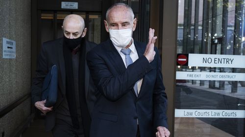 Chris Dawson leaving the Supreme Courts in Sydney June 10.