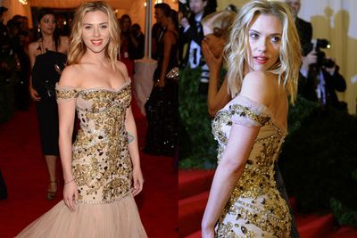 Gold thread, pearls and tulle!?! The actress managed to nail all three in her Dolce & Gabbana gown for the 2013 Met Gala. <br/>