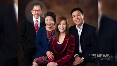 Curtis Cheng (far left) with wife Selina, daughter Zilvia and son Alpha. (Supplied)