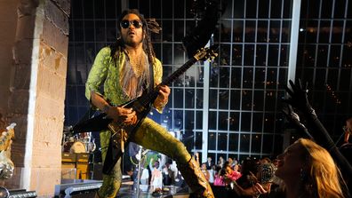 Lenny Kravitz performs onstage during The 2022 Met Gala Celebrating "In America: An Anthology of Fashion" at The Metropolitan Museum of Art on May 02, 2022 in New York City. 