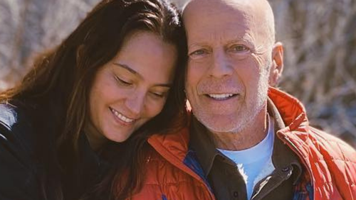 Bruce Willis with wife Emma Heming.Bruce Willis with wife Emma Heming.