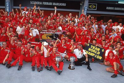 He returned to capture his third drivers' championship - and first with Ferrari - in 2000.