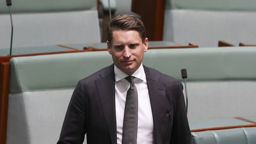 Shadow Minister for Home Affairs Andrew Hastie, in the House of Representatives, at Parliament House in Canberra on Monday 1 September 2025. fedpol Photo: Alex Ellinghausen