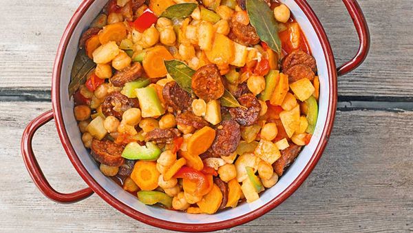 Chickpea stew with chorizo recipe