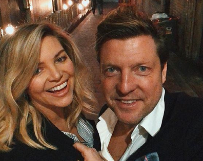 Rebecca Maddern with her husband.