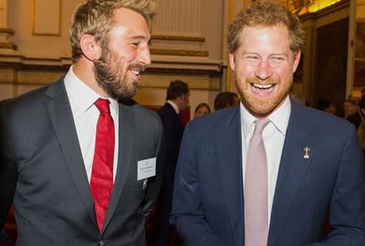Who later shared a laugh with the Queen's grandson.