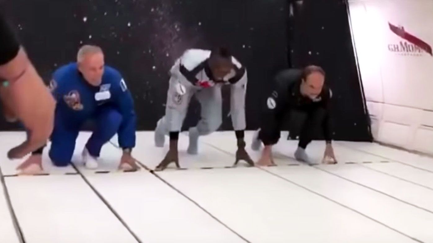 Usain Bolt proves he's the fastest man in zero-gravity conditions