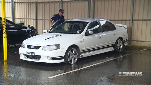 Police were forced to spike the tyres of the car three times before it stopped. Picture: 9NEWS