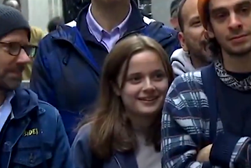 Vivienne Jolie-Pitt supporting her mum at the promotion of their musical The Outsiders