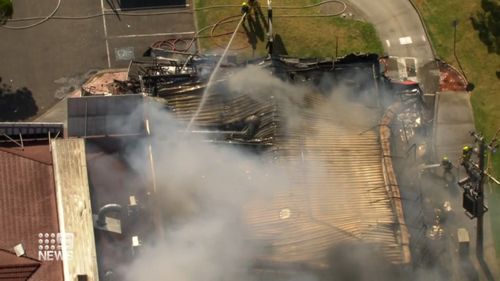 The Red Rooster and a neighbouring kebab shop collapsed under the intensity of the fire.