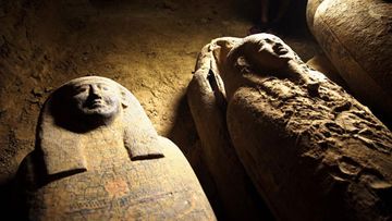 More than a dozen ancient coffins have been uncovered in Egypt. 