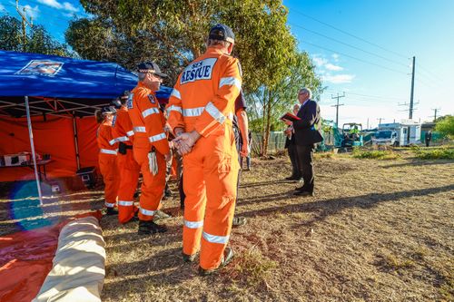 Police at the site of a factory in Plympton, Adelaide, Friday, February 2, 2018. (AAP)