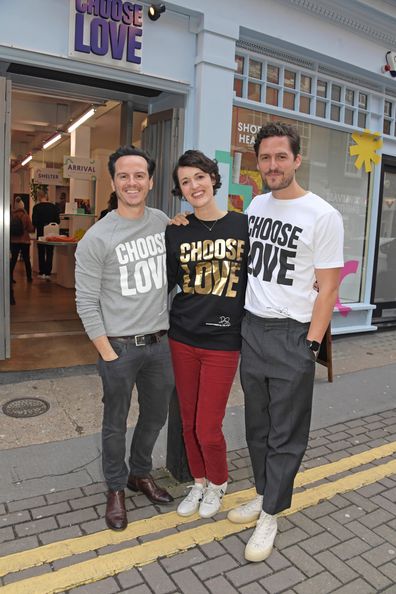 Fleabag stars, Andrew Scott, Phoebe Waller-Bridge, Ben Aldridge, Choose Love event, England, 2019