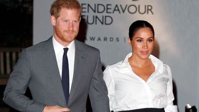 Prince Harry, Duke of Sussex and Meghan, Duchess of Sussex attend the Endeavour Fund awards at Drapers' Hall on February 7, 2019 in London, England