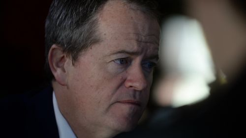 Opposition Leader Bill Shorten speaks to the media during a press conference in Canberra. (AAP Image/Lukas Coch)