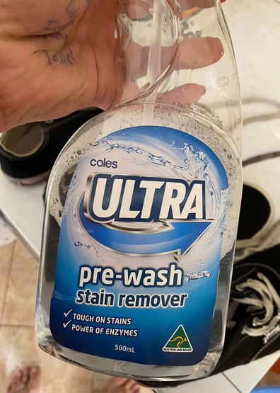 Coles cleaning hack stain remover shoes