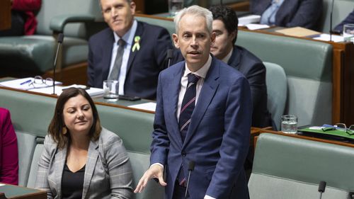 Minister for Immigration, Citizenship and Multicultural Affairs Andrew Giles during Question Time at Parliament.