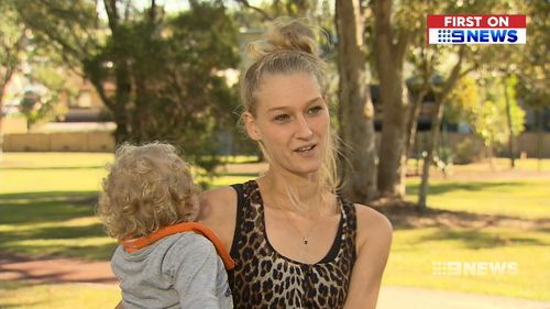 Yani Barwick says she's thankful the phone didn't explode while her son was playing with it. Picture: 9NEWS