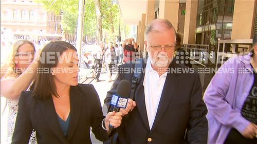 John Finnin outside the Melbourne Magistrate's Court.