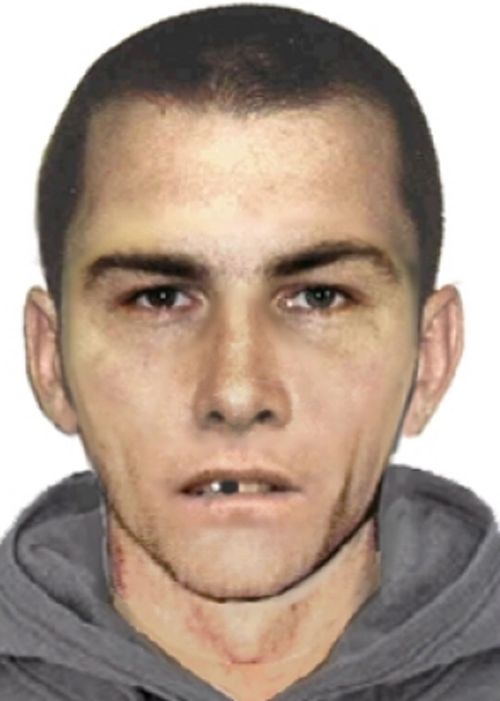 A reconstructed image of a man wanted for questioning over an attack on a St Kilda tram. (source: Victoria Police)