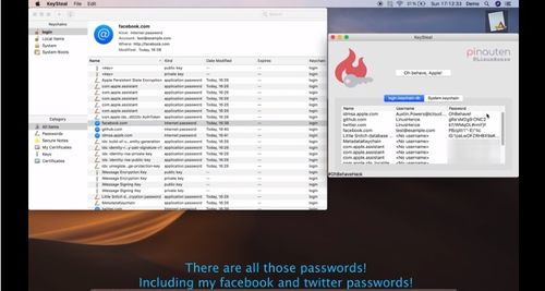 A screenshot of the macOS exploit discovered.