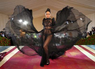 Vanessa Hudgens at the 2022 Met Gala celebrating In America: An Anthology of Fashion at The Metropolitan Museum of Art on May 2, 2022 in New York City. 