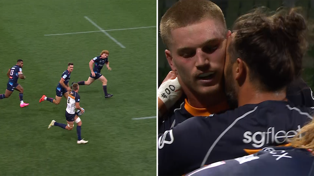'No right': Freakish try for Brumbies puts Dubbo product Charlie Cale on map