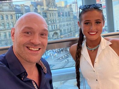 Tyson Fury with daughter Venezuela