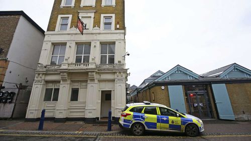 Police outside Blake's nightclub in Gravesend, southeast England. (AAP)