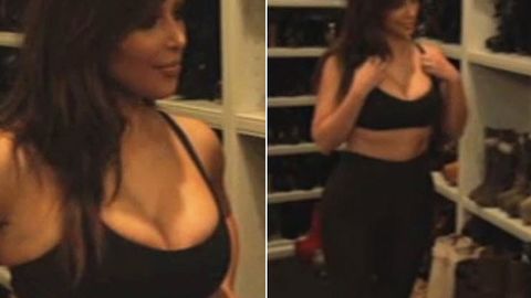 Watch: Kim Kardashian busts out of sports bra in latest KUWTK episode